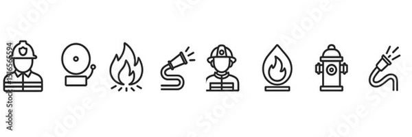 Fototapeta Emergency responders engage in actions related to fire safety and prevention in a community setting, promoting safety awareness among residents