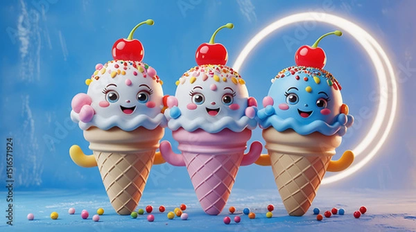 Obraz ice cream in a glass