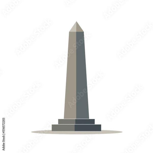 Obraz Vector Illustration of the Washington Monument, a Famous Landmark in Washington D.C., USA