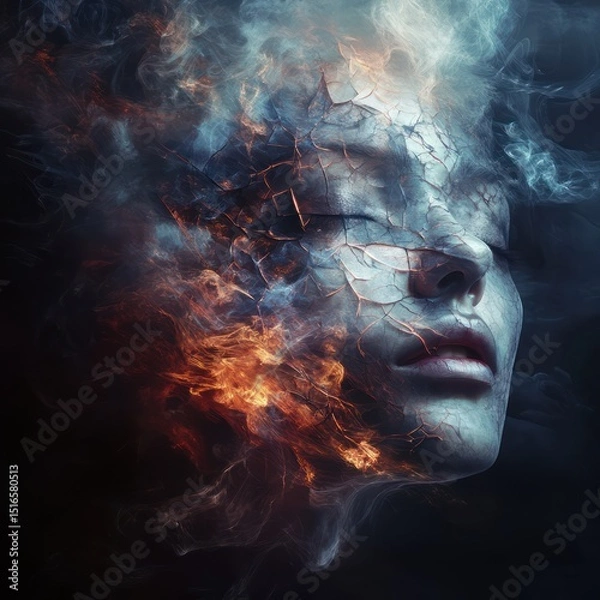 Fototapeta abstract smoke background By Generated AI