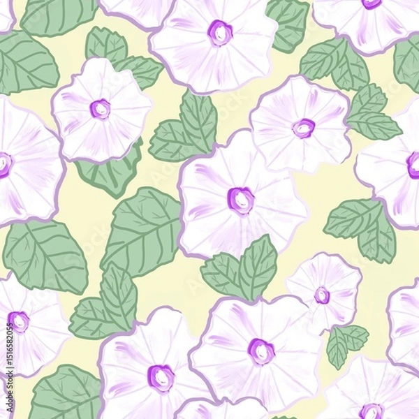 Fototapeta Seamless floral pattern