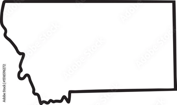 Obraz Vector Montana Outline