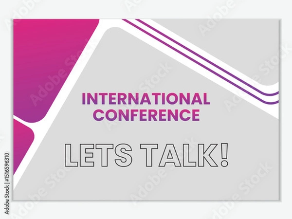 Obraz Modern simple business conference backdrop design template layout