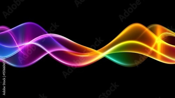 Fototapeta Abstract colorful wavy lines (7)