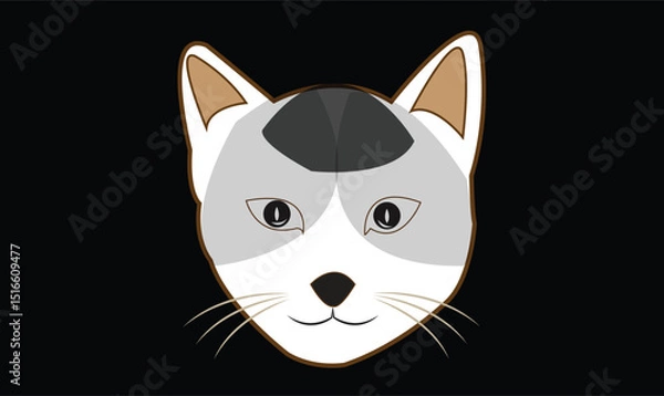 Obraz Cat cute emoji icon vector image.