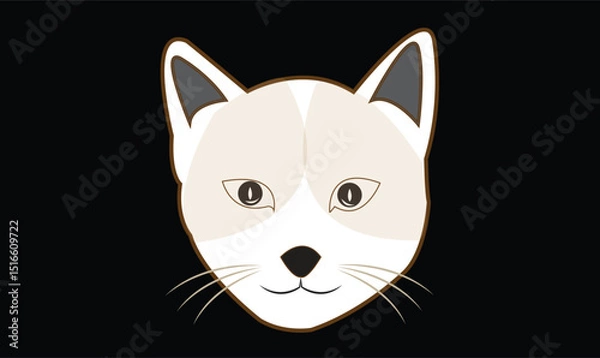Obraz Cat cute emoji icon vector image.