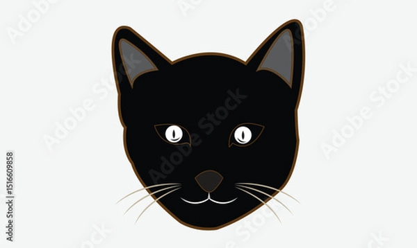 Obraz Cat cute emoji icon vector image.