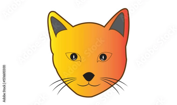 Obraz Cat cute emoji icon vector image.