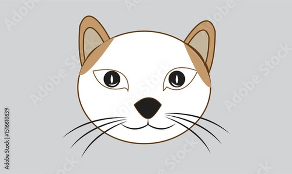 Obraz Cat cute emoji icon vector image.
