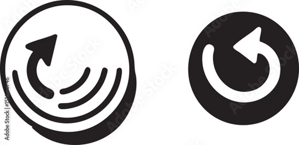 Fototapeta Abstract background with a round speaker icon featuring a megaphone symbol, ideal for business web design elements