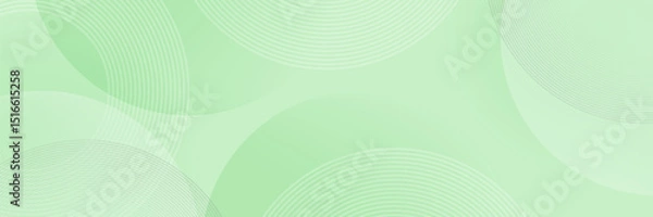 Fototapeta Minimalist soft Abstract Background in Gradient green and white Tones with Circles. Circle effect style geometric.
