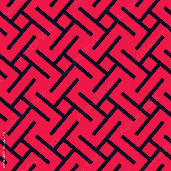Fototapeta Abstract seamless geometric pattern with lines and squares -vector eps8