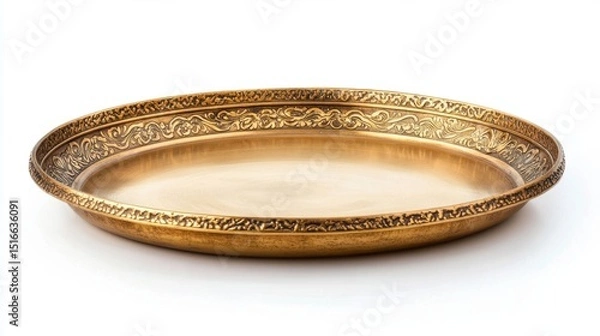 Fototapeta Elegant Ornate Brass Serving Tray.