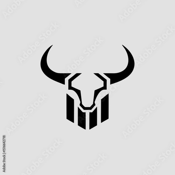 Obraz Bull graphic with market analytics vector illustration