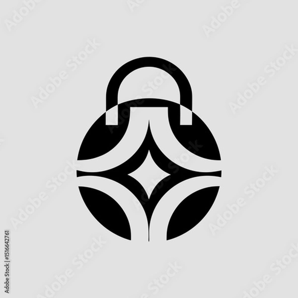 Obraz Lock symbol with modern style vector illustration