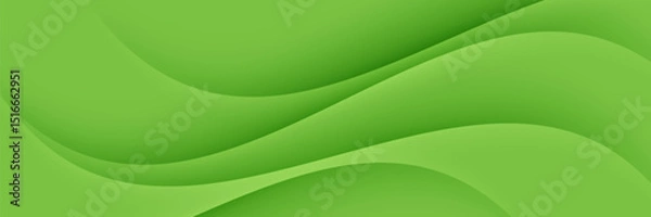 Fototapeta Abstract green wavy background. Vector modern