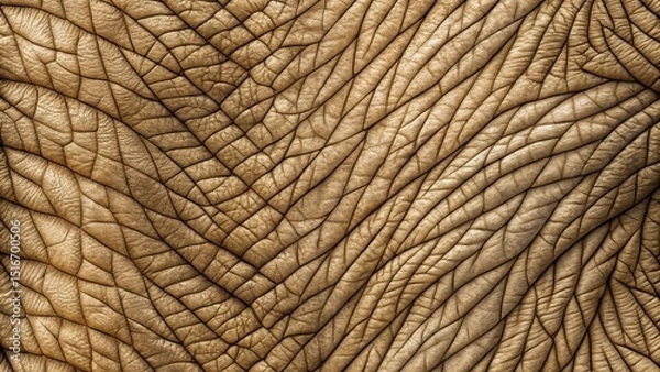 Obraz Intricate Texture of Wrinkled Surface with a Golden Hue, Showing Detailed Lines and Folds