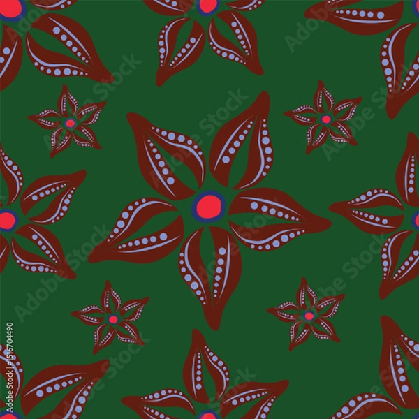 Fototapeta Abstract Handmade Floral textile patterns with digitally enhanced seamless, perfect for wall art, stylish fashion prints, and versatile wrapping paper.
