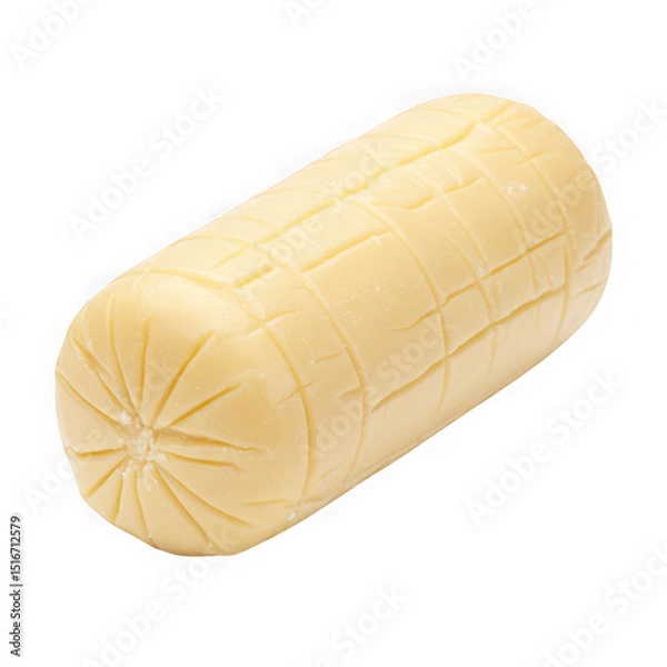 Fototapeta Cheese loaf with grid pattern on transparent background