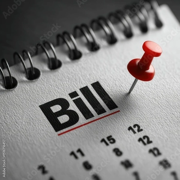 Obraz Set a Bill Payment Reminder Digital Calendar Reminder Tool Home Office User-Centric Payment Management