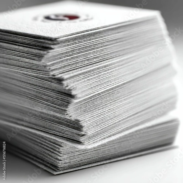 Obraz Showcase Professional Business Cards Office Digital Image Indoor Top-Down View Fin Standardscale