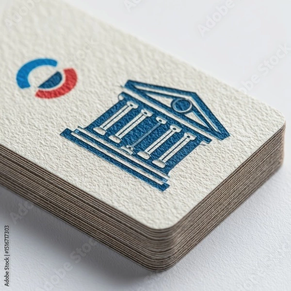 Obraz Create Business Card Design White Background Graphic Element Isolated View Bank Logo Concept