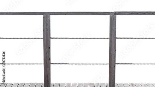 Fototapeta fencing posts rope