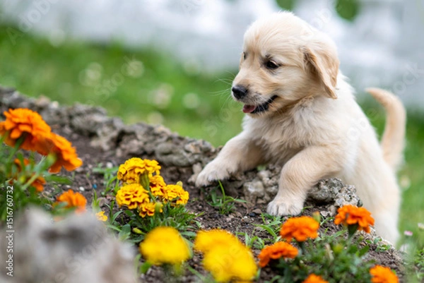 Obraz CUCCIOLI GOLDEN RETRIVER
