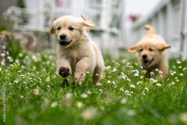 Obraz CUCCIOLI GOLDEN RETRIVER