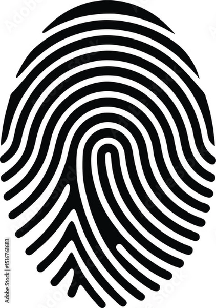 Fototapeta Unique fingerprint: A stark and clean presentation of a detailed fingerprint, capturing the intricate patterns and individuality that define each person. Perfect for security, identity.