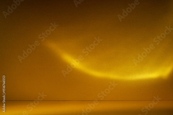 Fototapeta Golden Background with Sunlight and Caustic Light Patterns