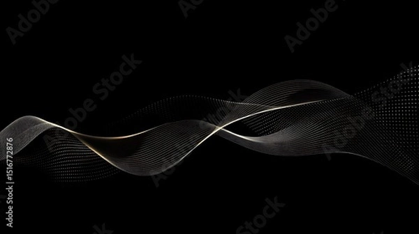 Obraz Abstract flowing lines design (9)