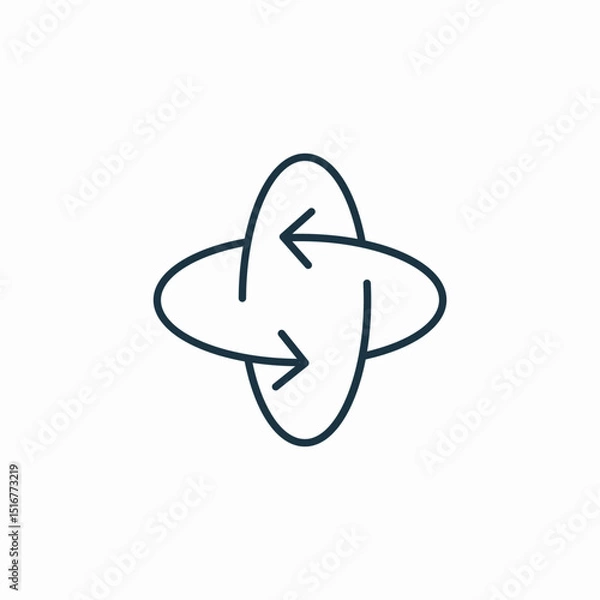 Obraz 360 degree rotation icon sign vector
