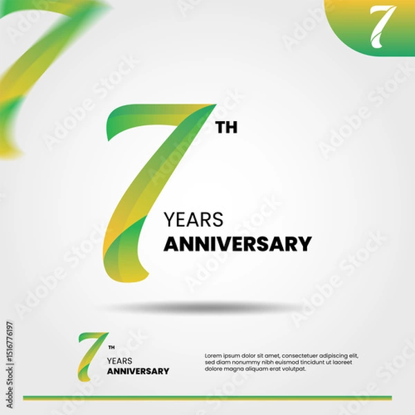 Obraz 7th anniversary logo design