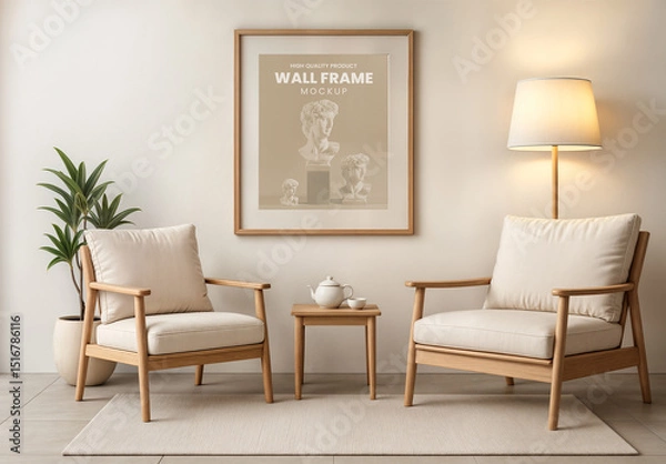 Fototapeta Wall Frame Mockup