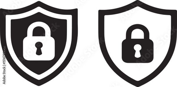 Fototapeta security sheild icon set 