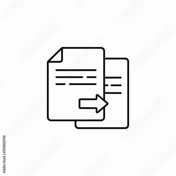 Fototapeta copy document icon sign vector