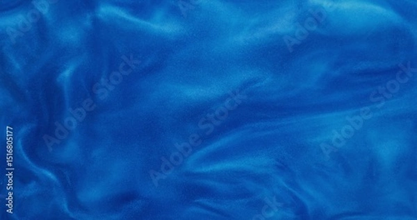 Obraz Abstract background. The blue shiny liquid is bubbling and shimmering