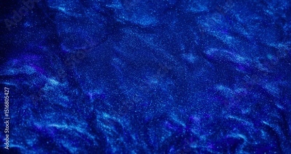 Obraz Abstract background. The blue paint with sparkles is bubbling and shimmering