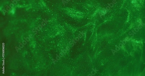 Obraz Abstract background. The green paint with sparkles shimmers