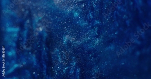 Obraz Abstract background. The blue paint with sparkles shimmers and boils