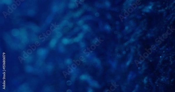 Obraz Abstract background. The blue paint with blurred sparkles shimmers and boils