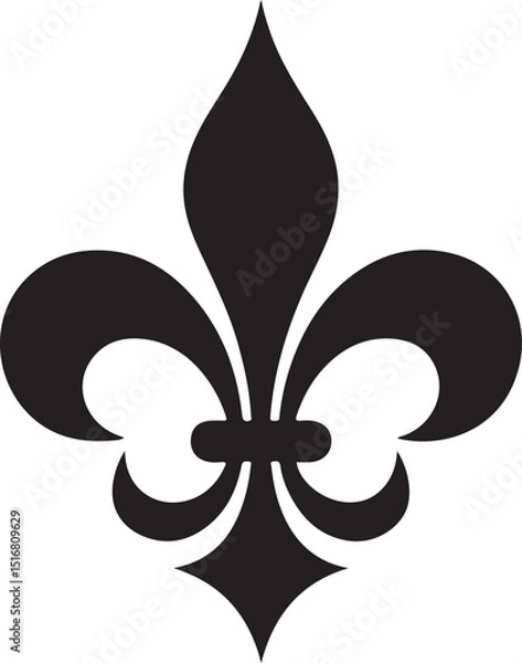Obraz fleur de lis - ornament icon vector design template