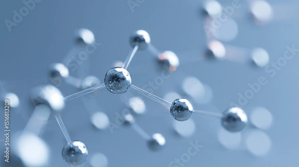 Fototapeta The background image of the interconnection between atoms
