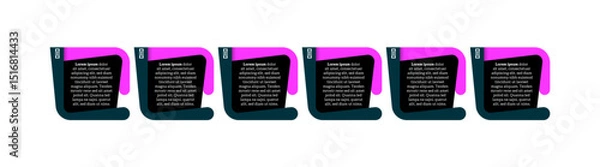 Fototapeta Very simply infographic design with 6 options or steps. Infographics for business concept.