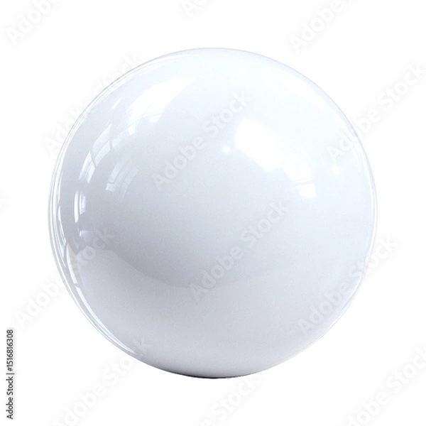Obraz crystal ball isolated on white