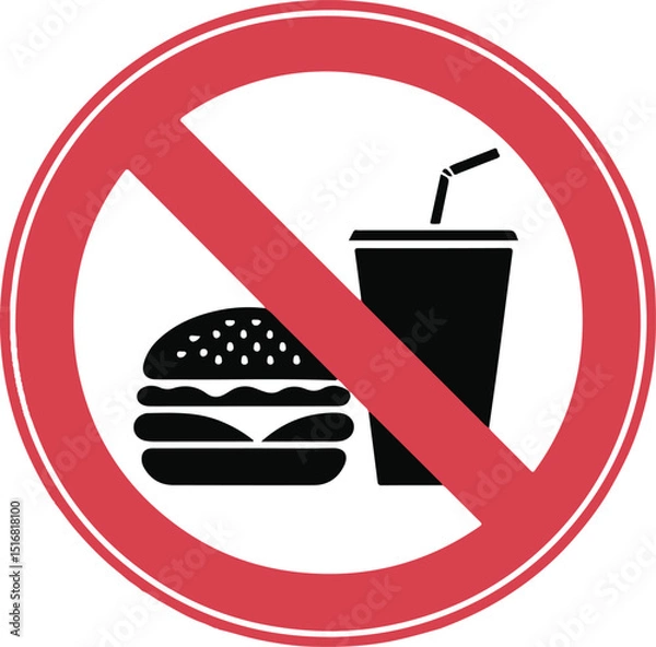Obraz No eating and no drinks allowed