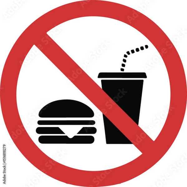 Obraz No eating and no drinks allowed