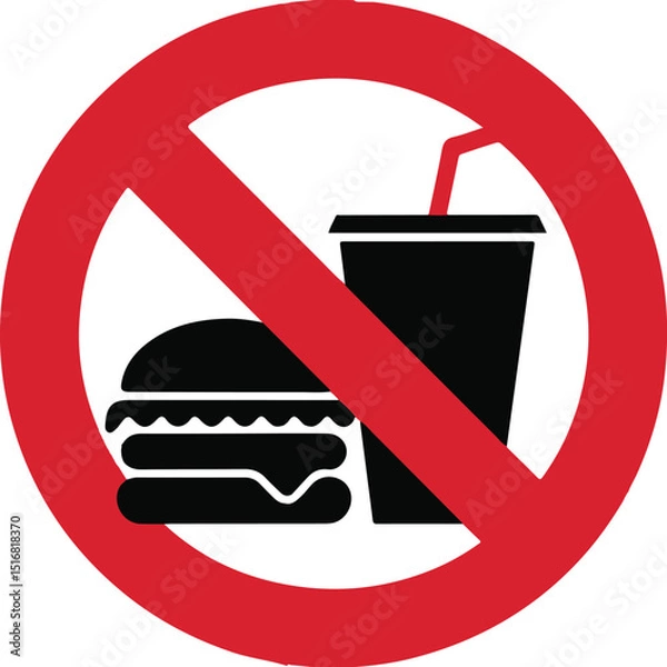 Obraz No eating and no drinks allowed