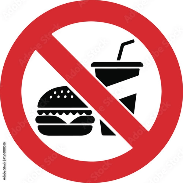 Fototapeta No eating and no drinks allowed